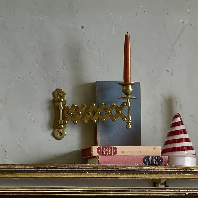 👍Last Day Promotion 50% OFF💥🔥Handmade 180° Rotatable Extending Vintage Wall-Mounted Candle Holder