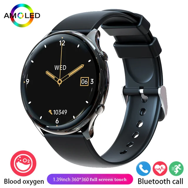 New women's Bluetooth call smartwatch 1.39inch full screen touch heart rate and body temperature monitoring for Huawei Xiaomi