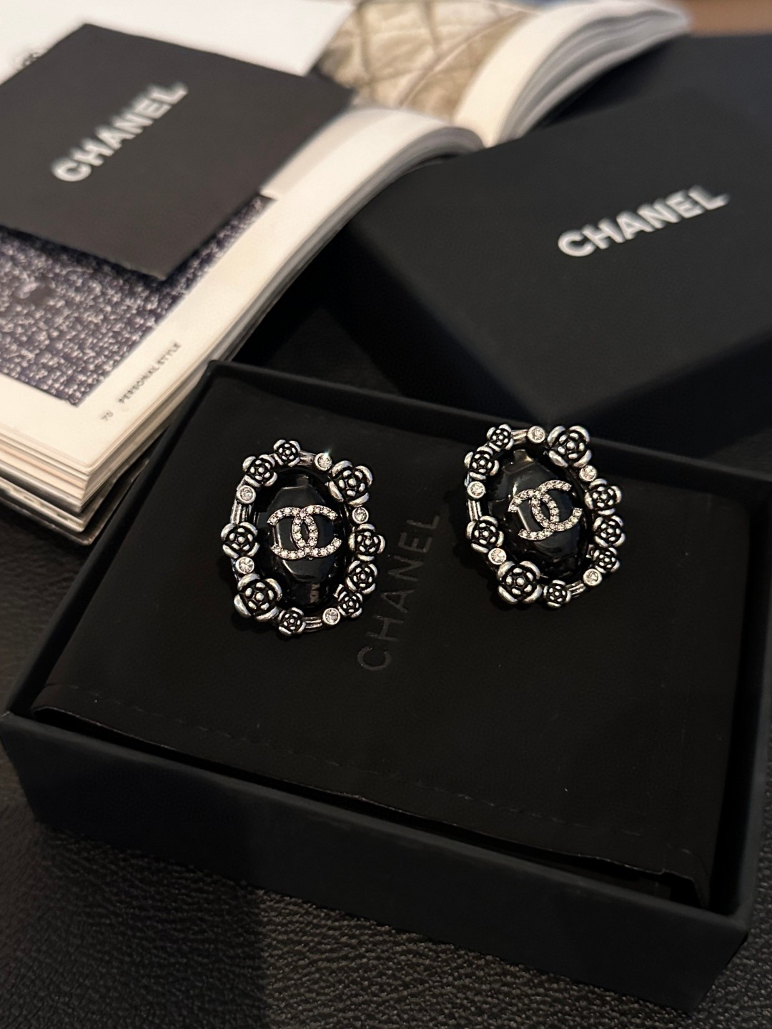 Chanel Oval Vintage Stud Earrings