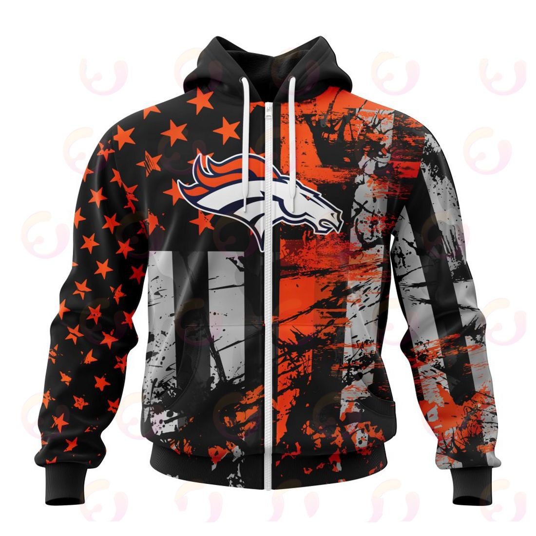 DENVER BRONCOS 3D HOODIE JERSEY FOR AMERICA