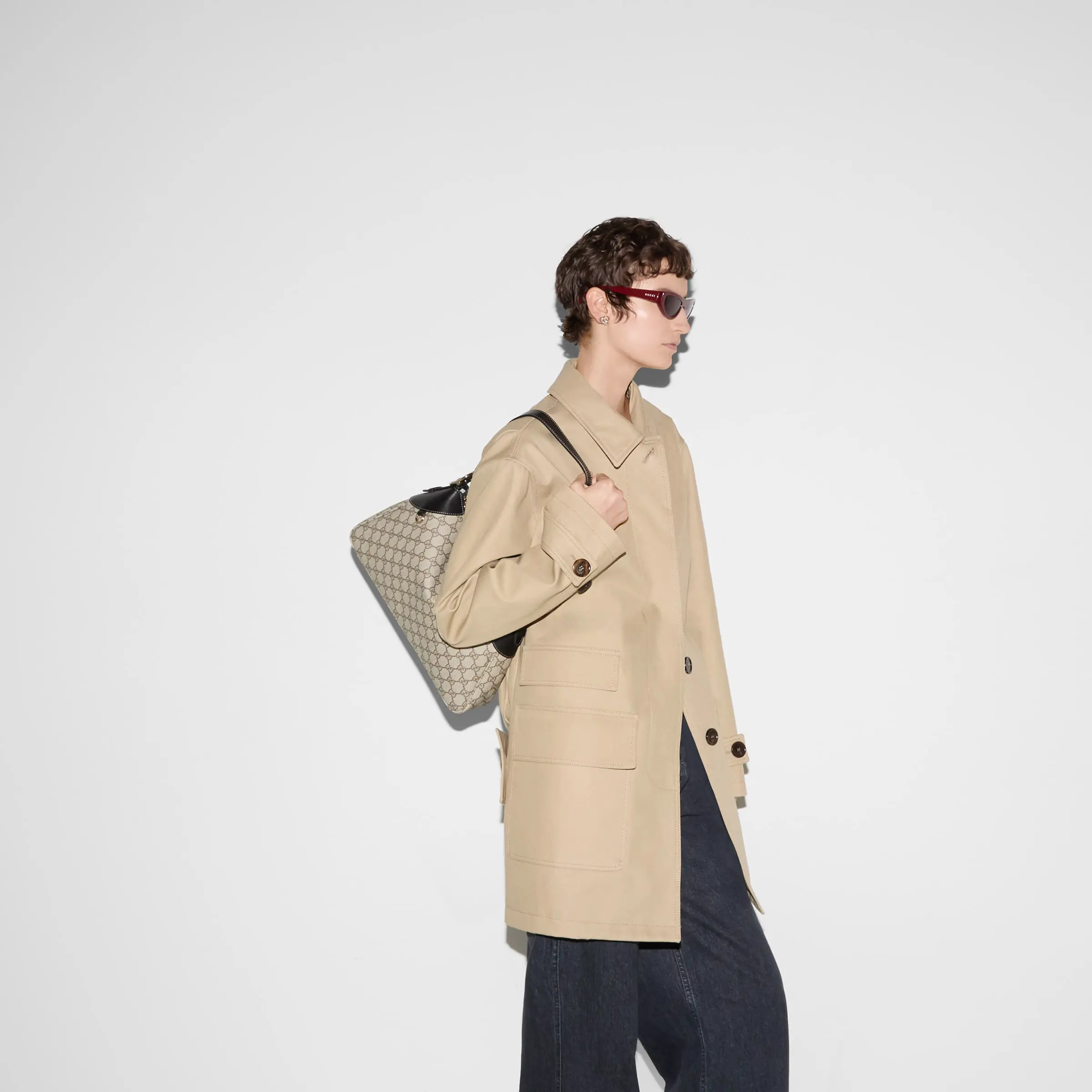 Gucci GG Emblem Large Shoulder BagStyle ‎815217 FAD6L 9741