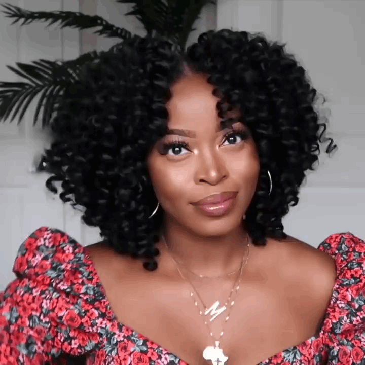 Collar Length Deep Wavy Bob Hair Wig with Bangs for Women