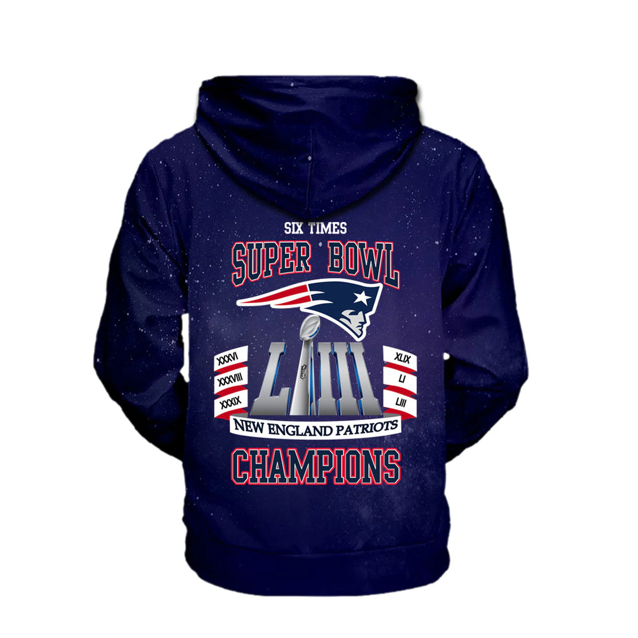 NEW ENGLAND PATRIOTS 3D HOODIE NNEP020