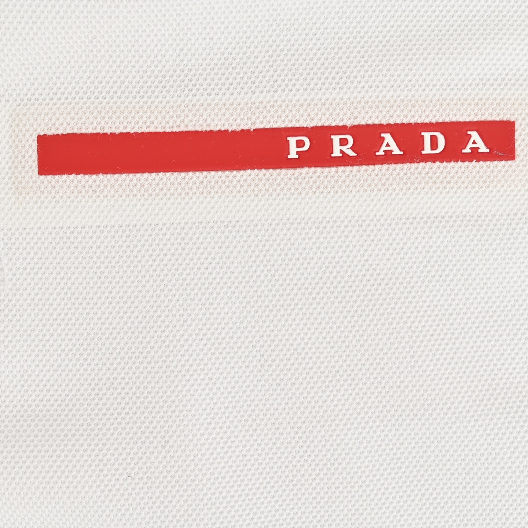 Prada 24ss hem logo triangle logo Polo short sleeve