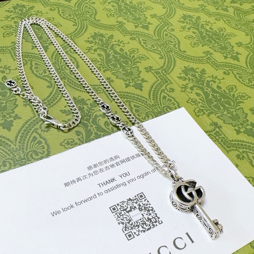 Gucci Anger Forest Series Vintage Double G Necklace