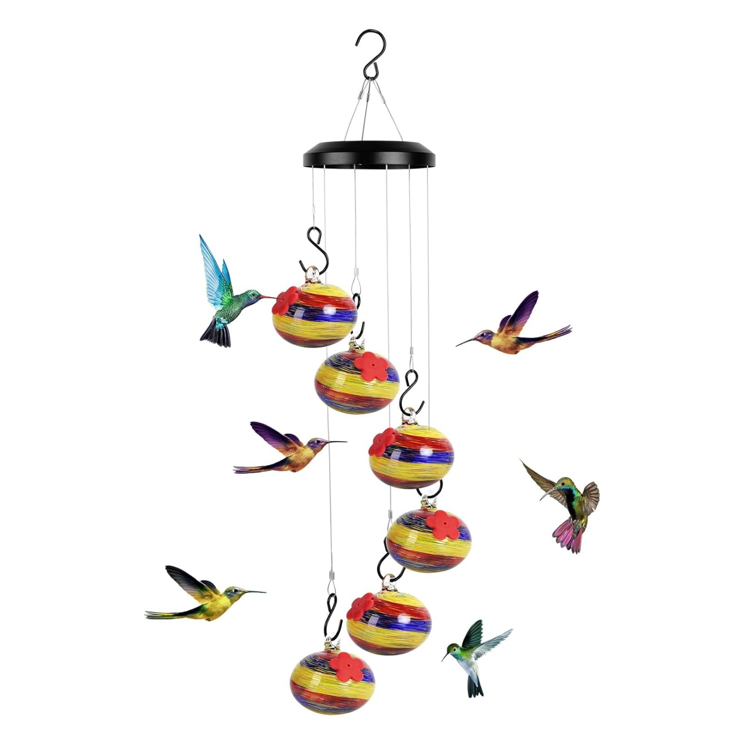 🔥ON SALE 59% OFF🔥Charming Wind Chimes Hummingbird feeders, ant and bee Proof, Never Leak