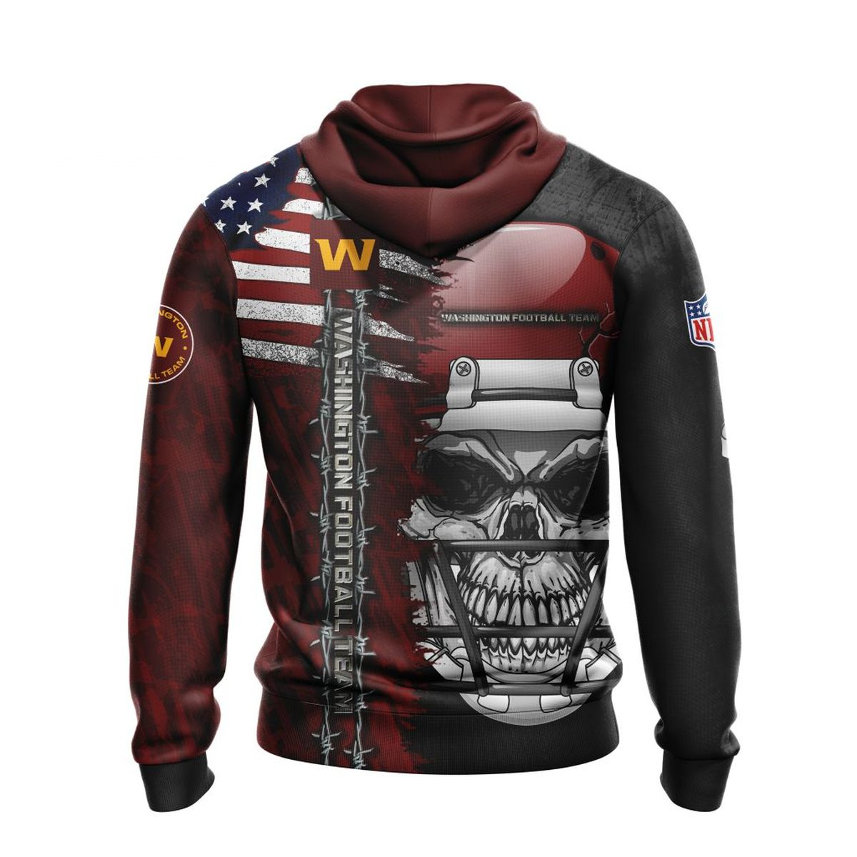 WASHINGTON 3D HOODIE SKULL0803