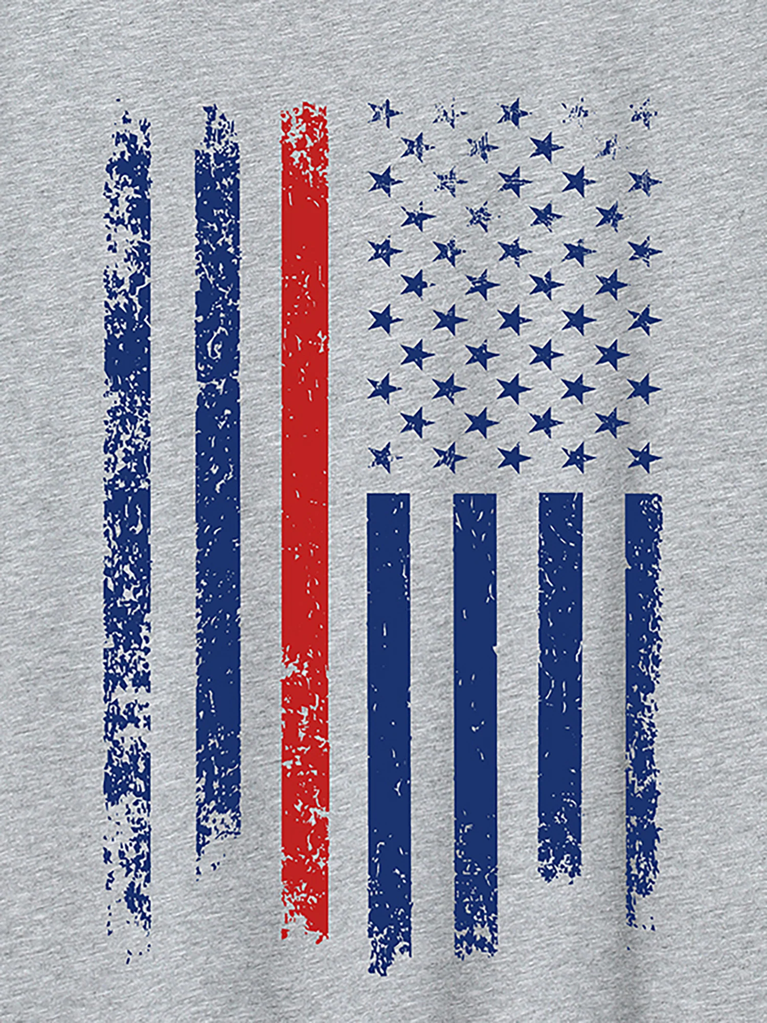 American Flag Round Neck T-Shirt