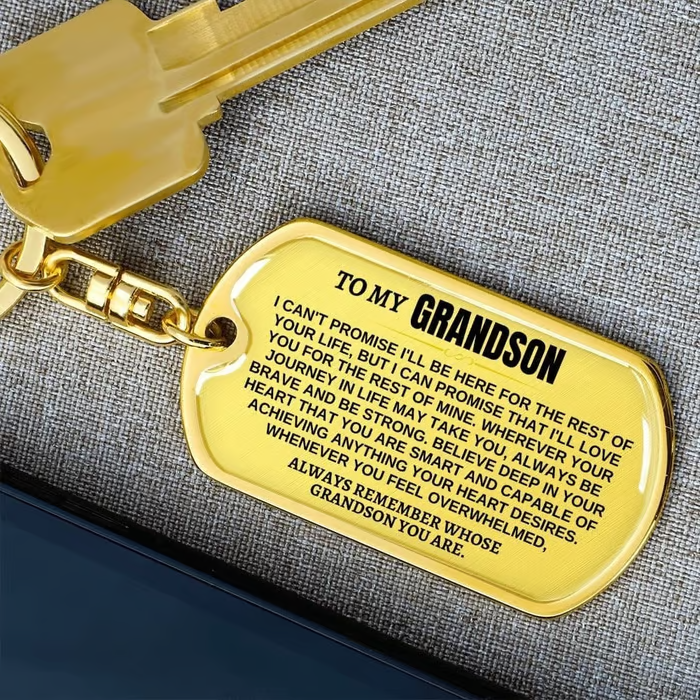 🎁Last Day 49%--🔥 To My Grandchildren - Remember Whose Grandchildren You Are - Unique Keychain 11 Reviews