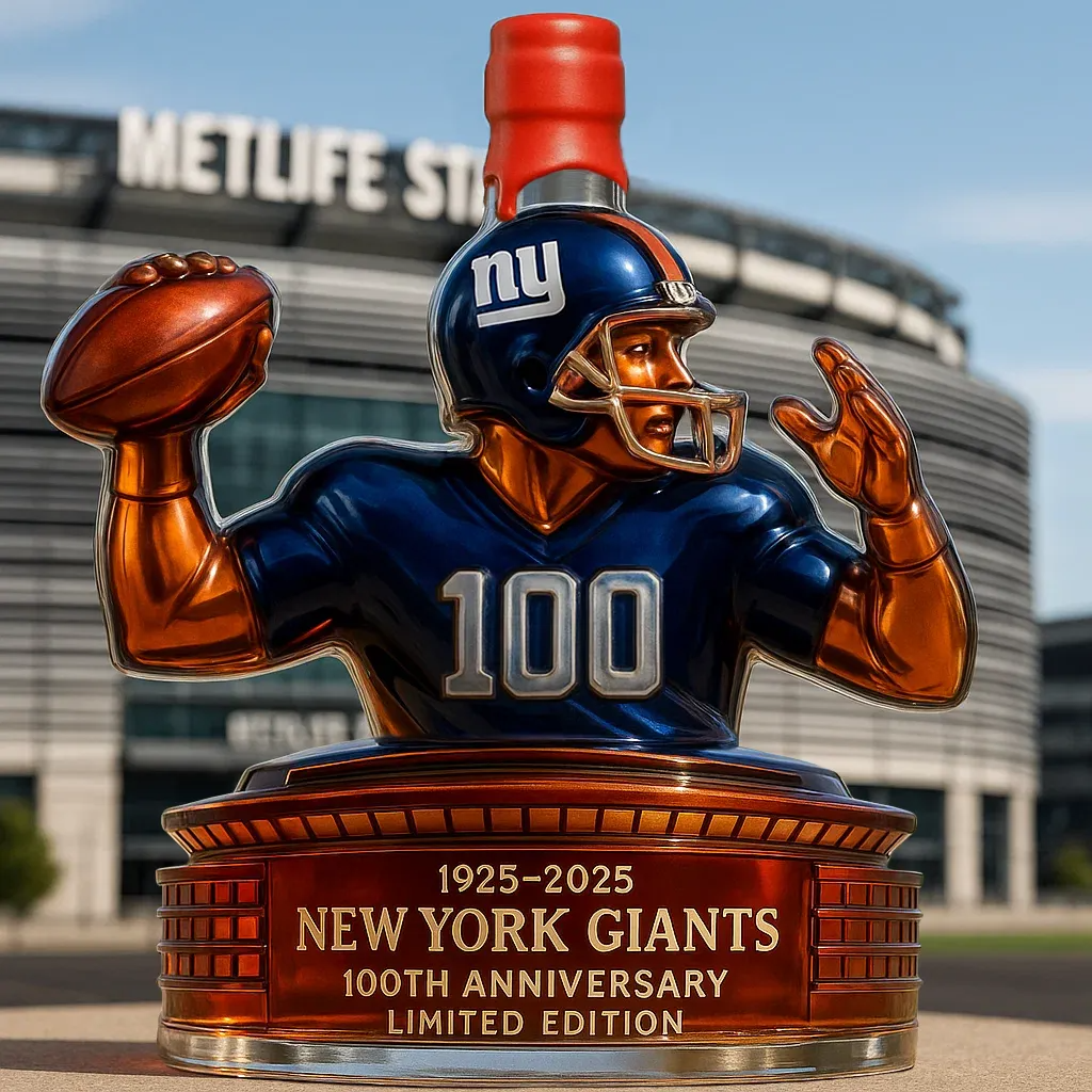 New York Giants 100th Anniversary Limited Edition Whiskey Bottle