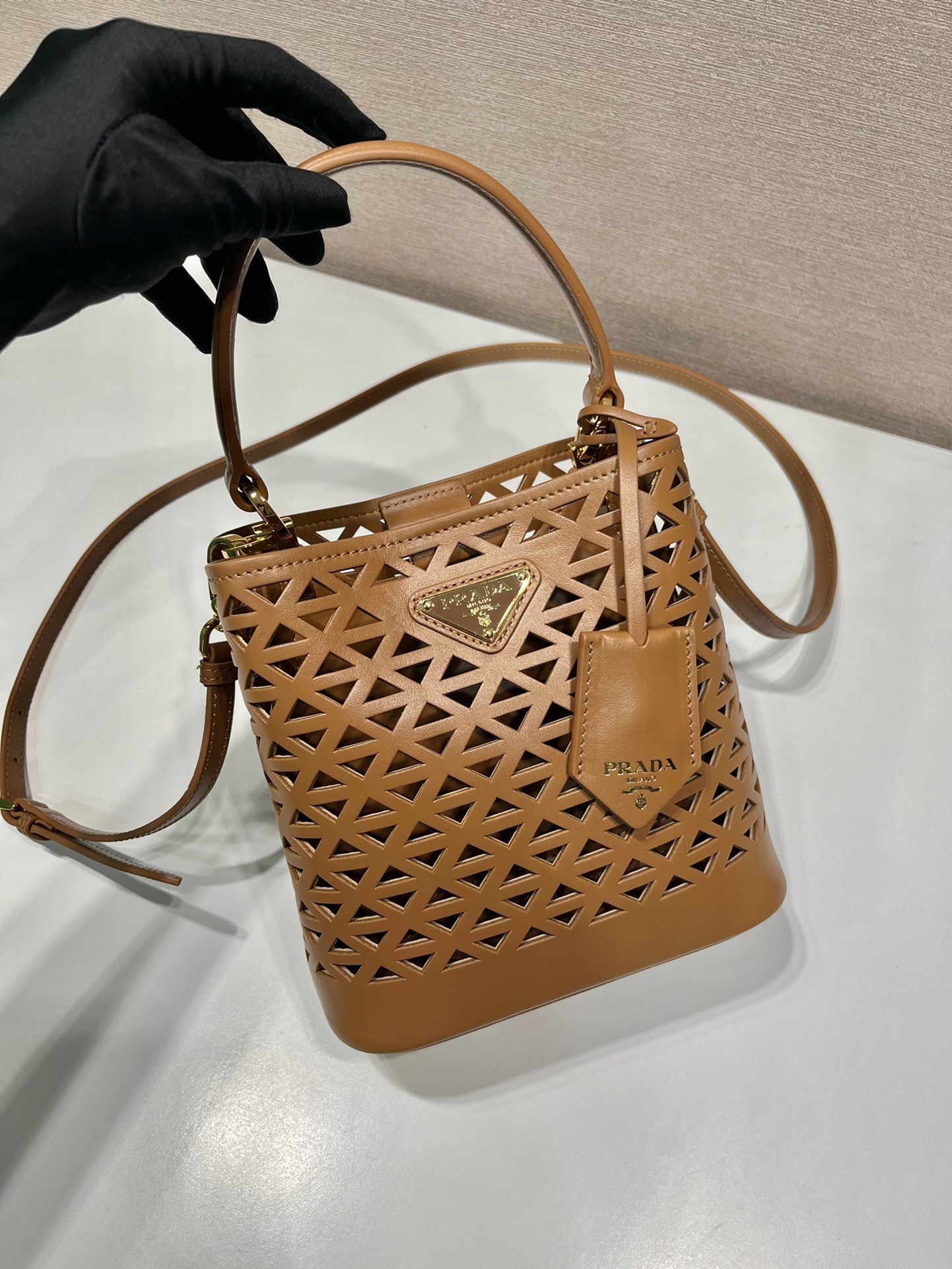 Prada hollow bucket bag 1BA217