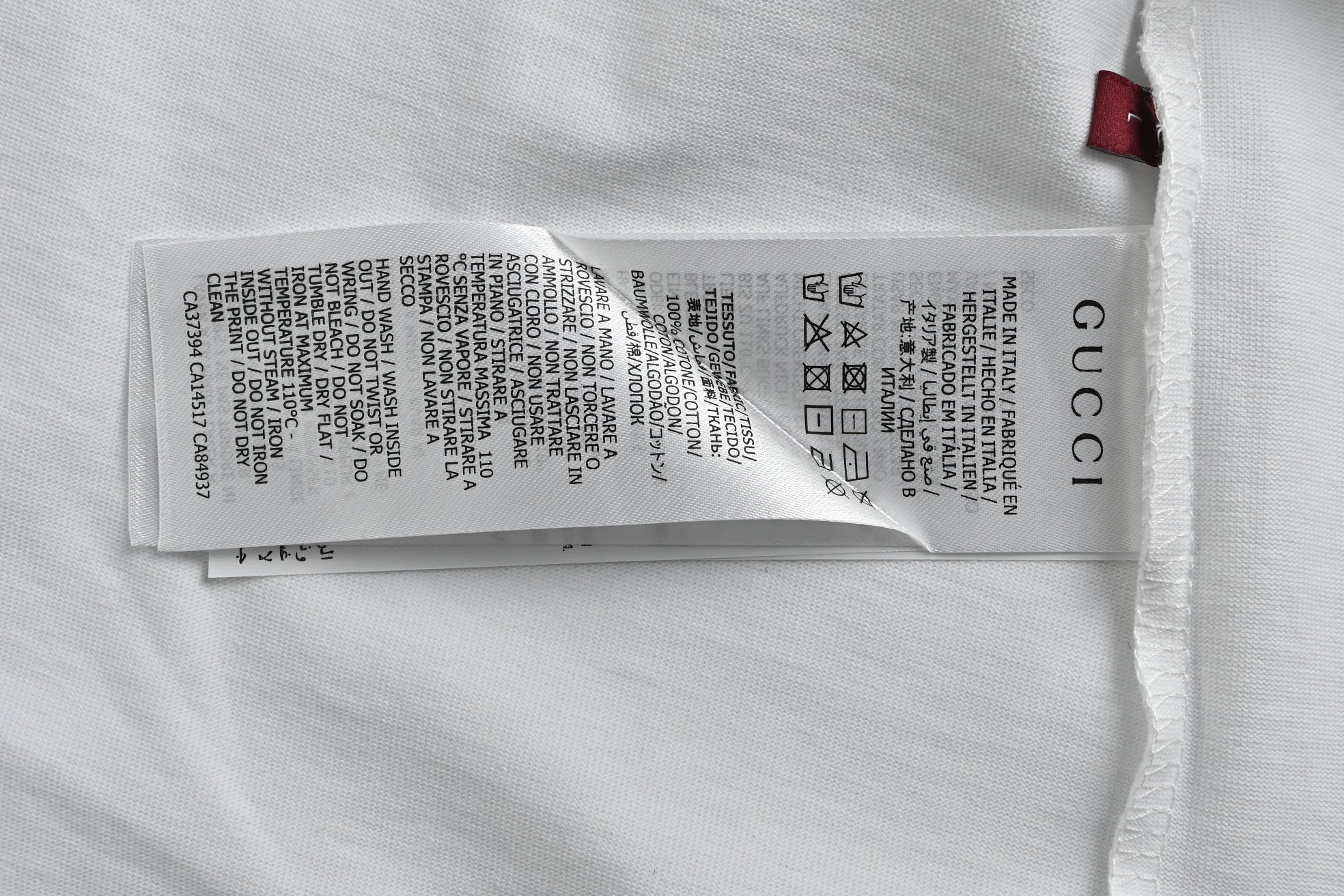 Gucci 25ss pattern lettering logo print short sleeves