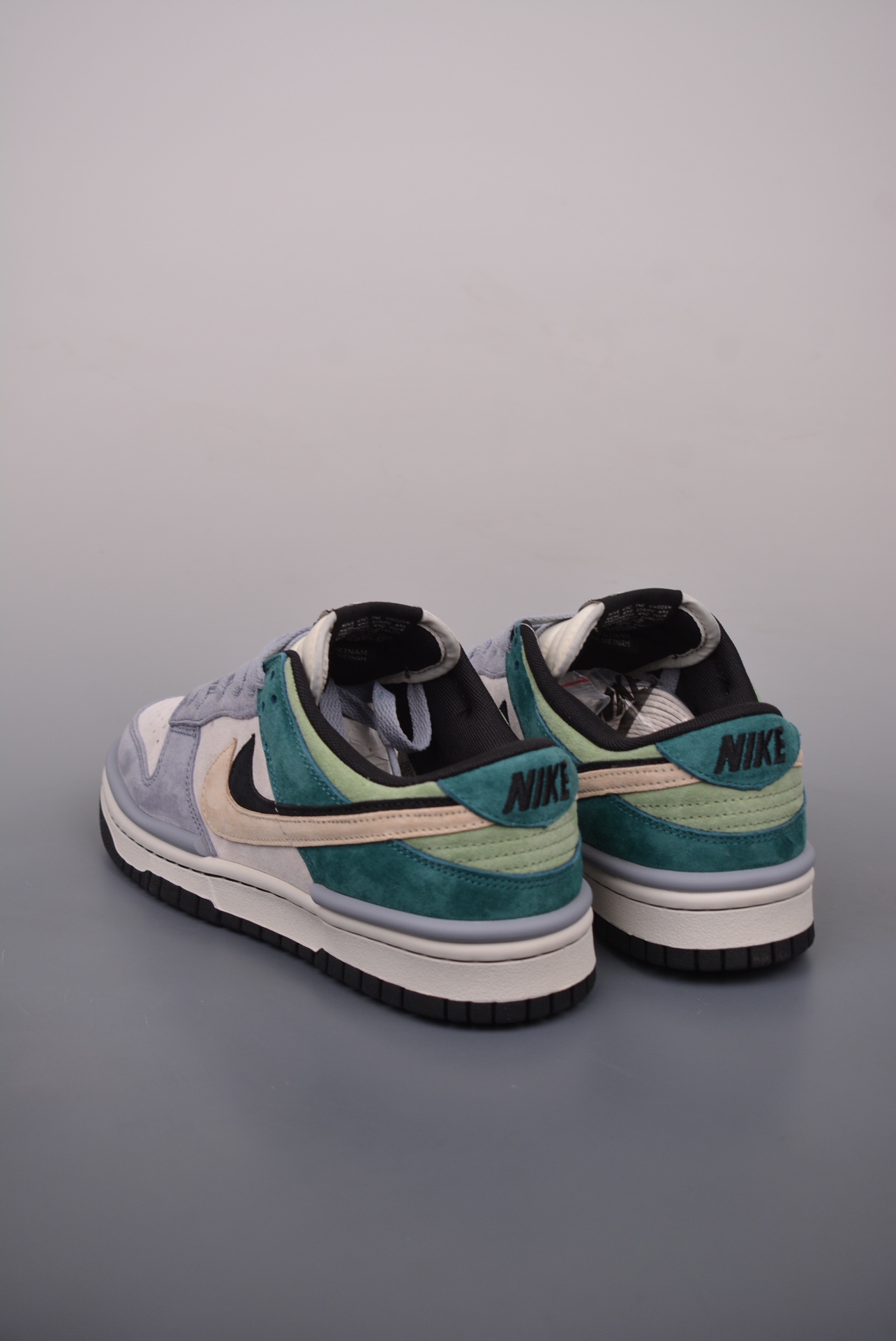 Yves Saint Laurent x Nike SB Dunk Low YSL green, purple and white GF2409-170