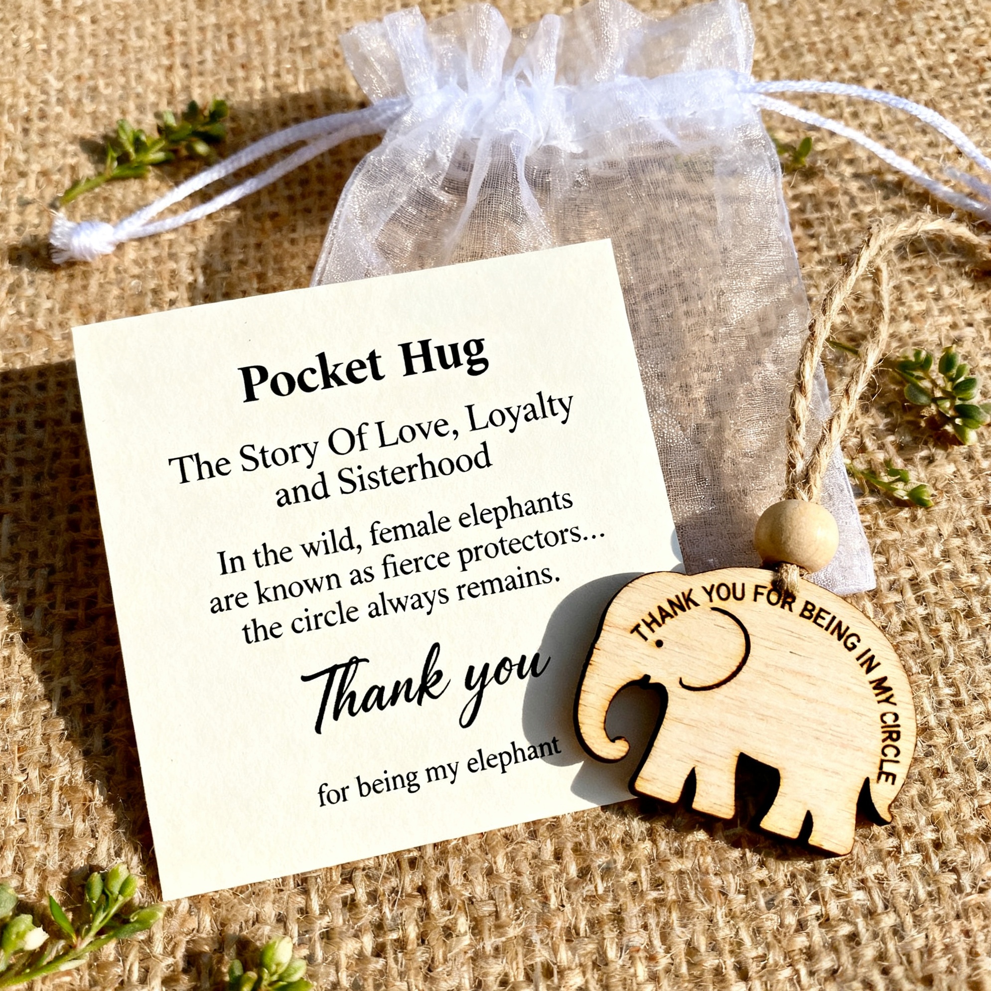 Pocket Hug Elephant Sisterhood Gift