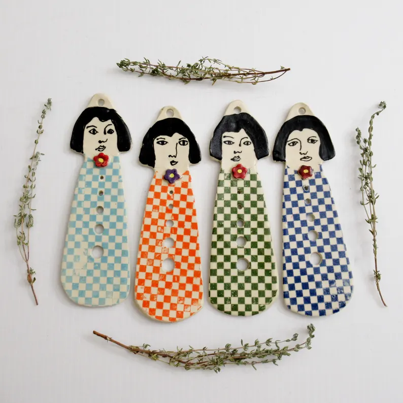 Whimsical Ceramic Herb Stripper,gift for Cook