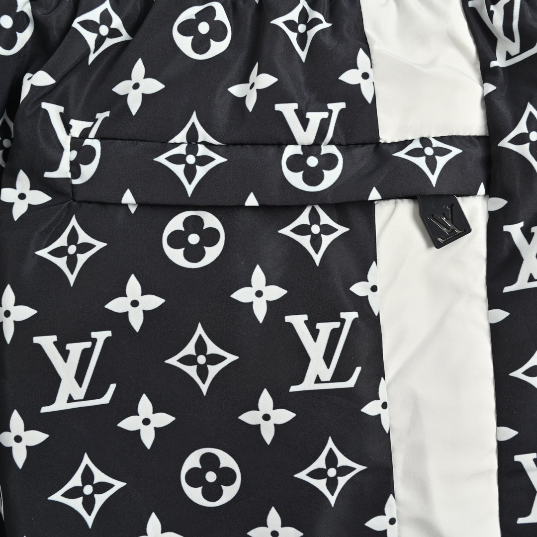 Louis Vuitton 24Fw monogram print contrast trousers