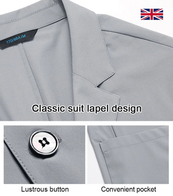 Men's Ice Silk Lightweight Suit Jacket