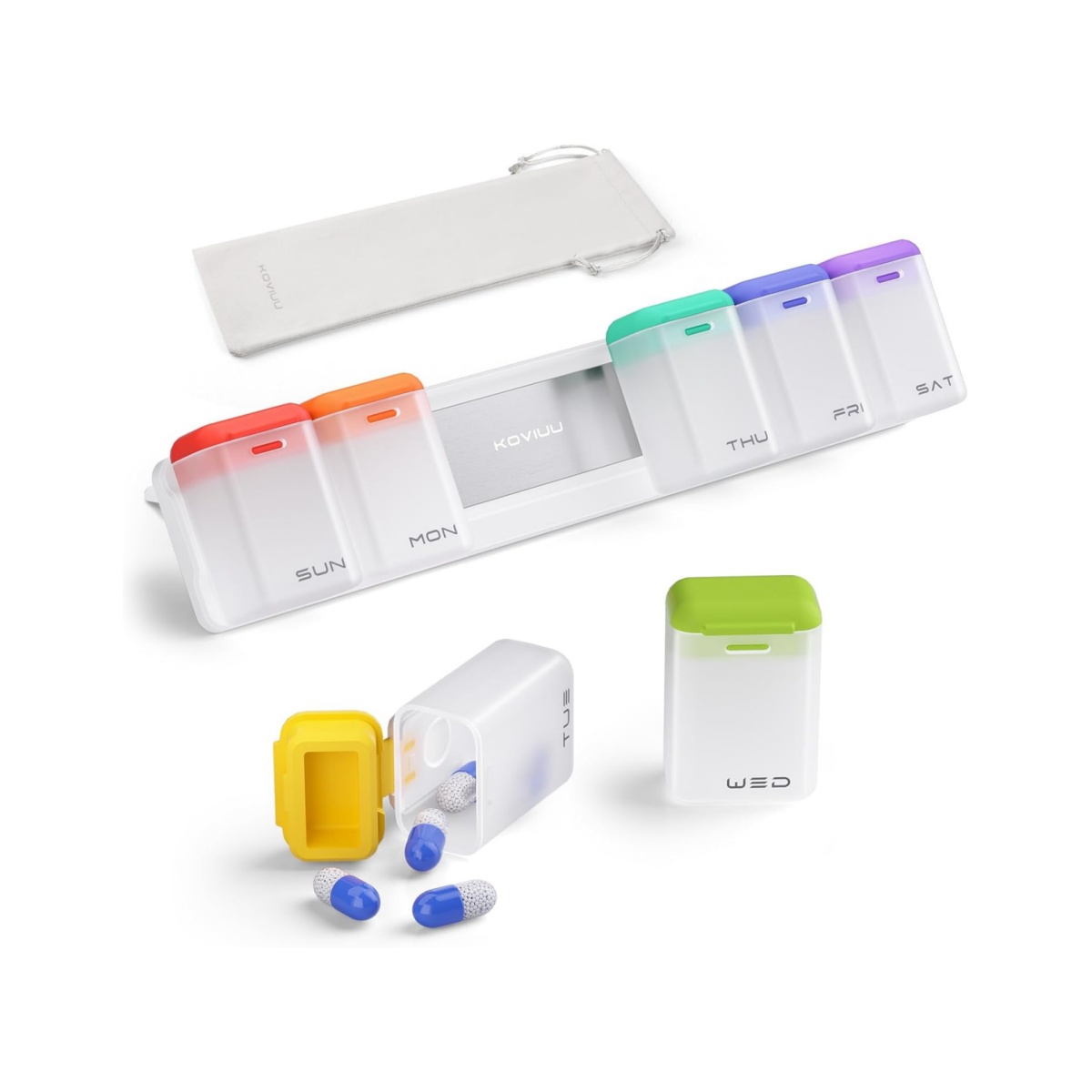 🔥ON SALE🔥Weekly Pill Organizer Magnetic Removable