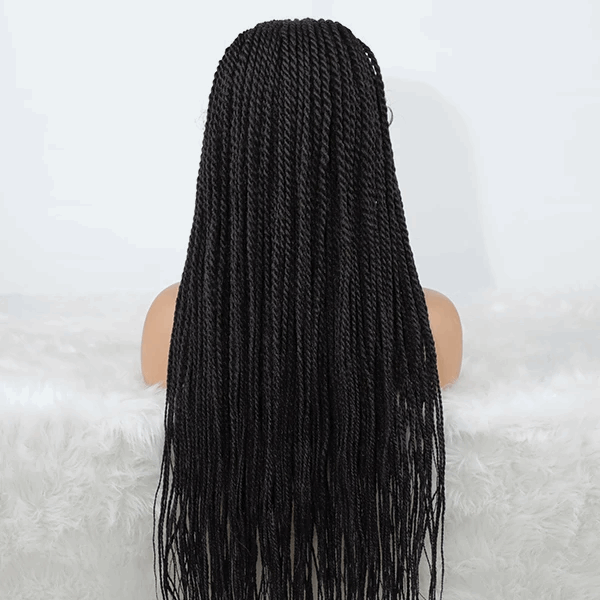 100% Hand-Braided Side Part Cornrow 13x5 Braided Lace Wig