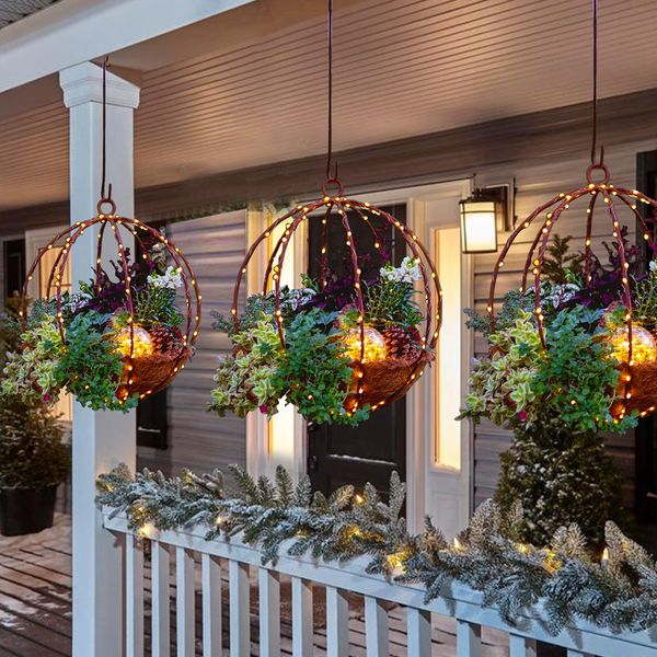 Artificial Christmas Hanging Basket(3 Types)