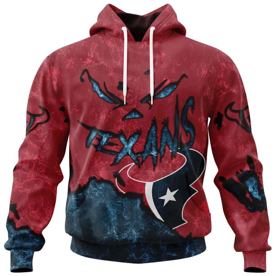 HOUSTON TEXANS 3D HOODIE HALLOWEEN001