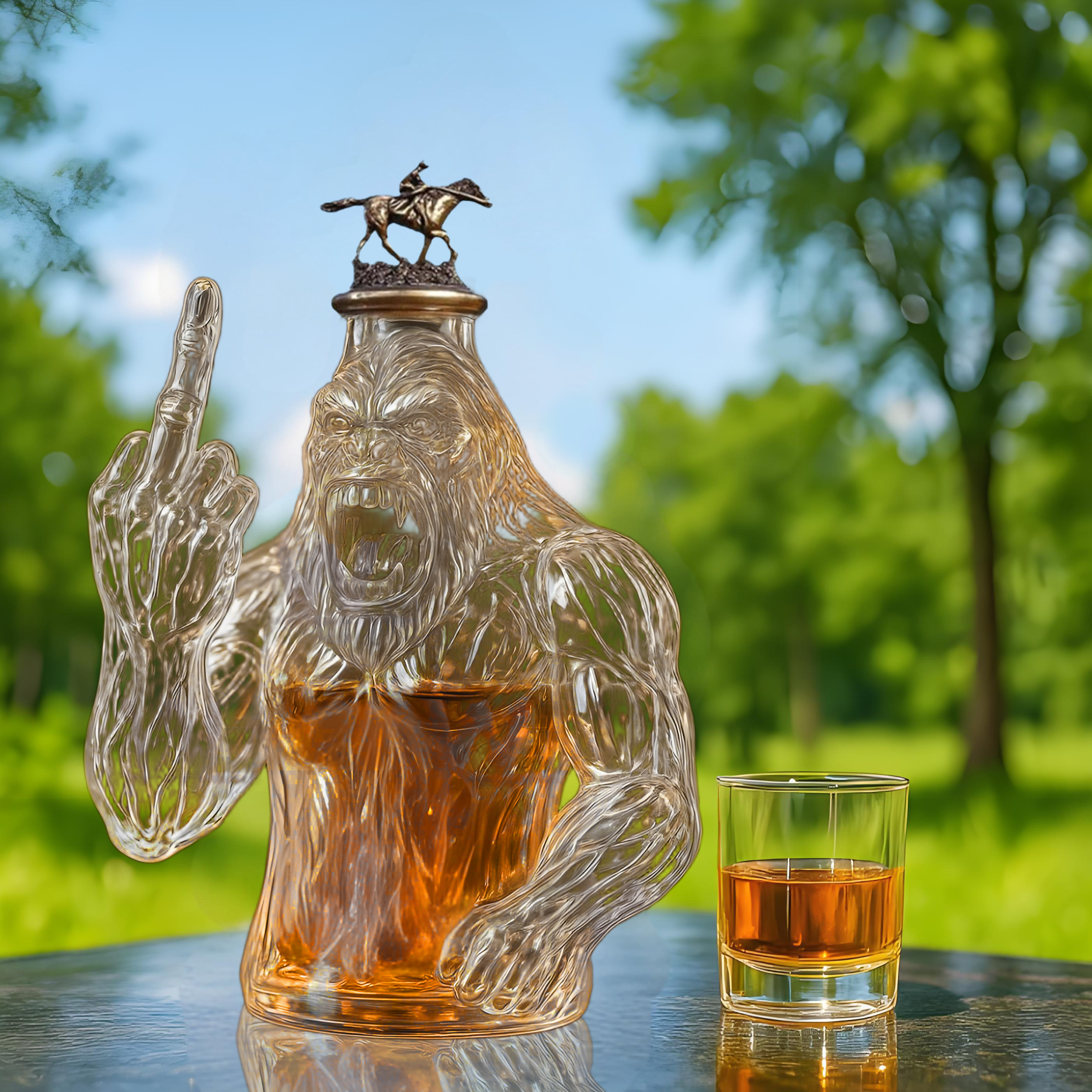 Funny Bigfoot Whiskey Bottle
