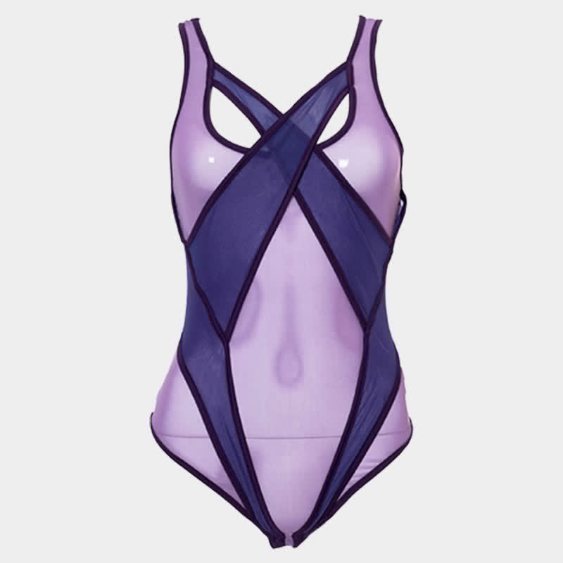 See Through Hollow Out Mesh Bodysuit