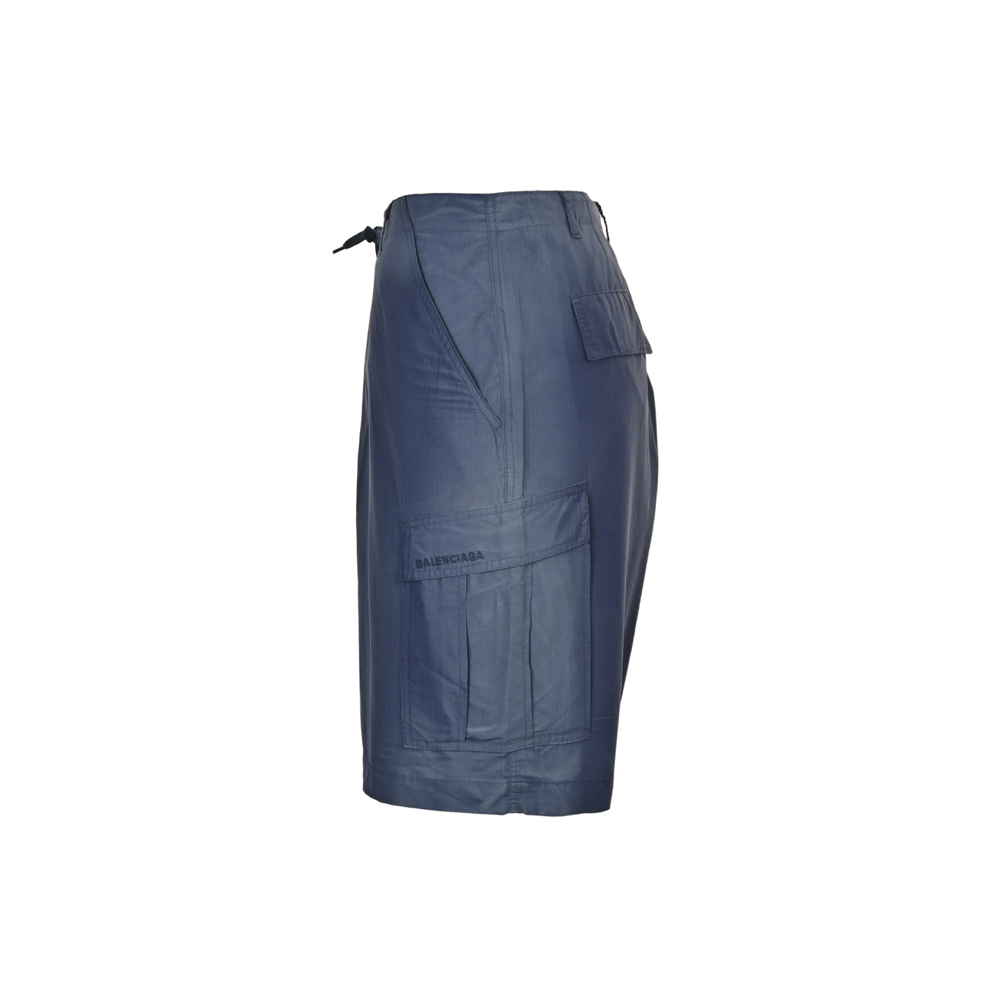 Balenciaga 25ss French faded workwear drawstring shorts