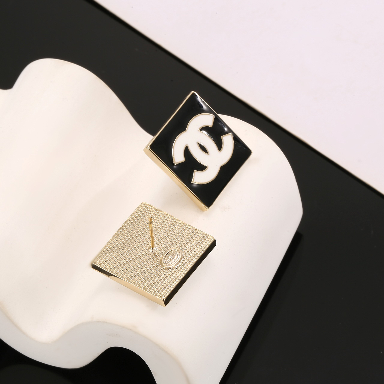 Chanel Square Stud Earrings