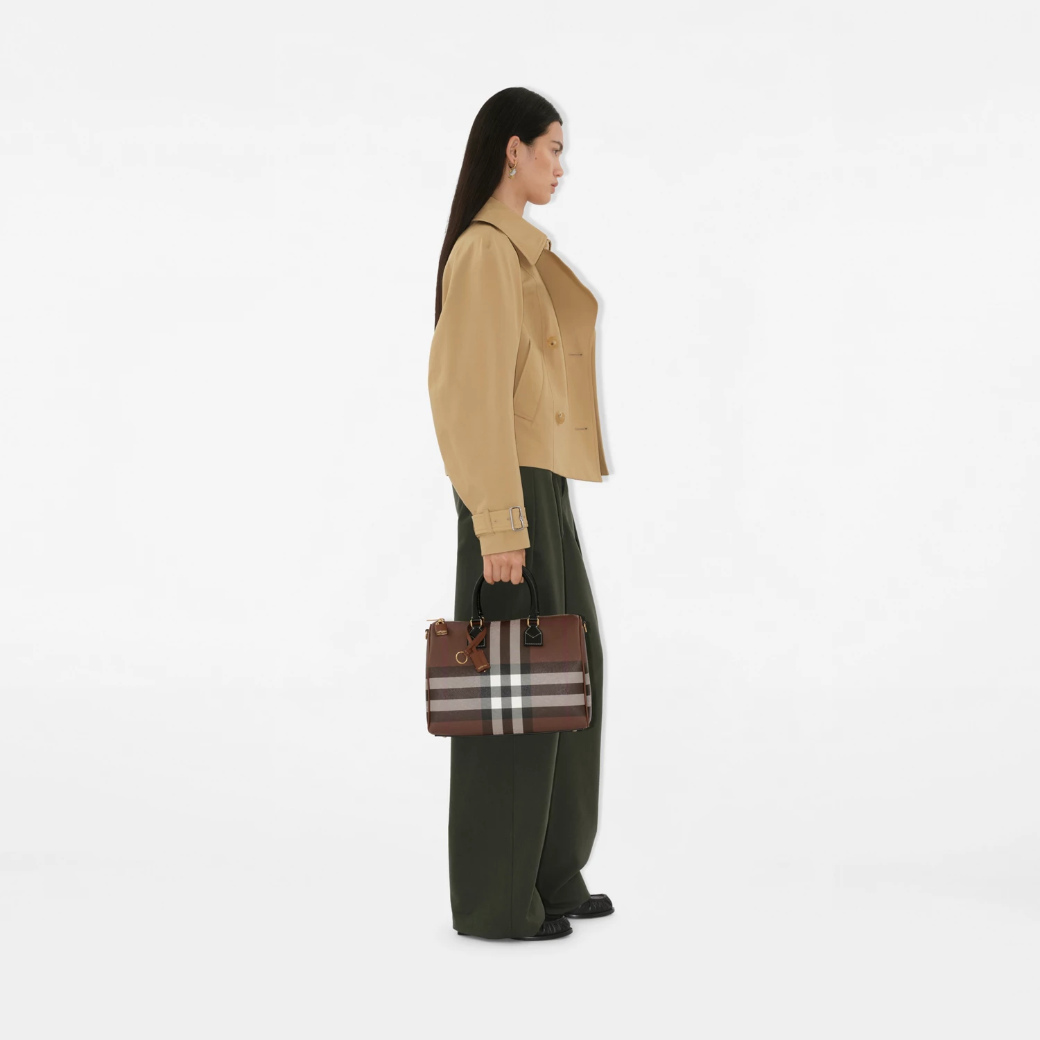 Burberry Medium Check Bowling Bag 81122251