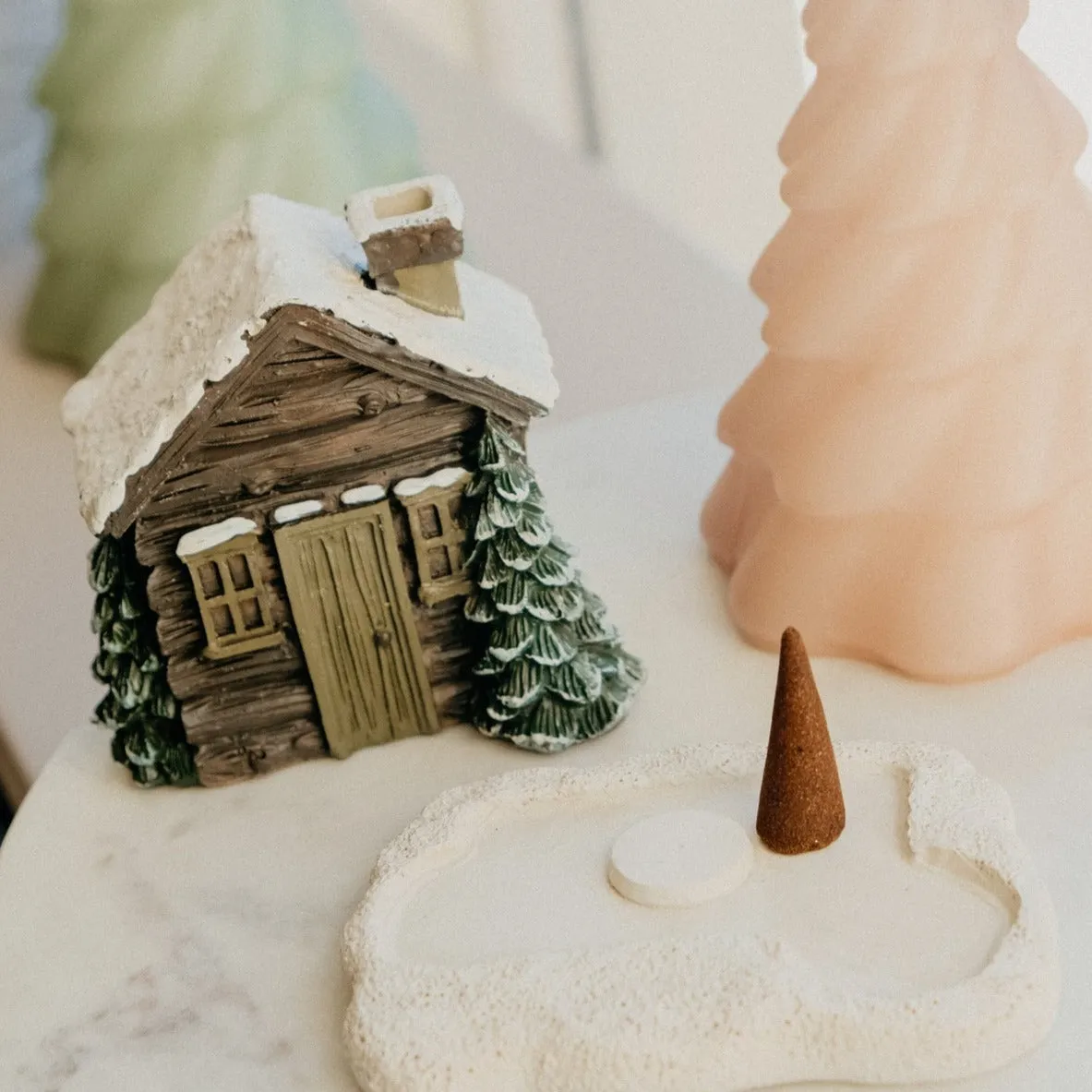 Log Cabin Incense Burner