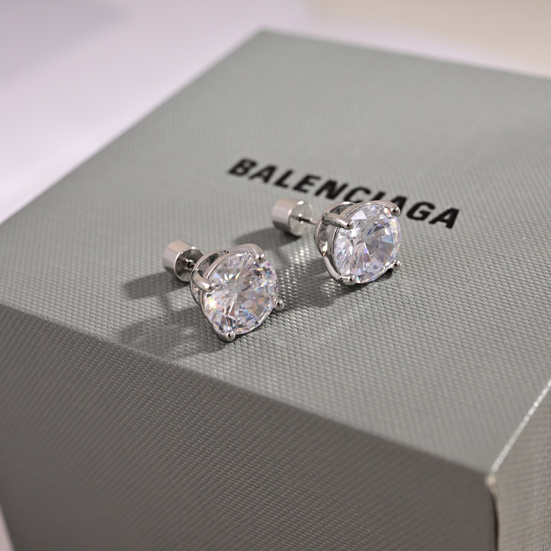 Balenciaga diamond earrings