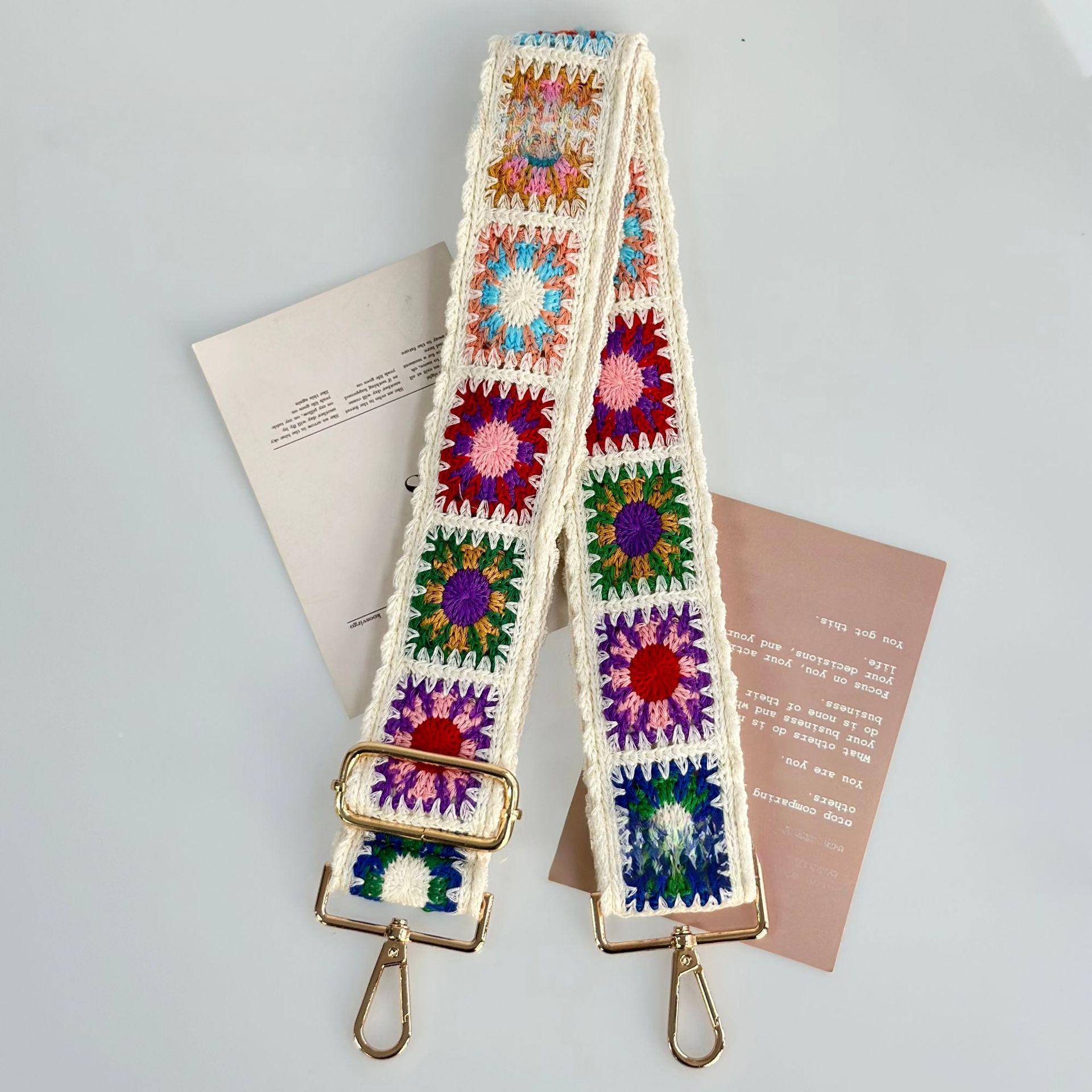 ✨👜Lovely ethnic art style floral shoulder straps🥰