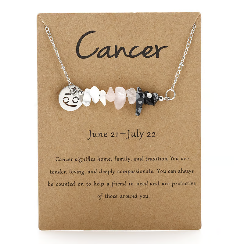 Last Day 50%OFF- Handmade Natural Stone Zodiac Sign Necklace