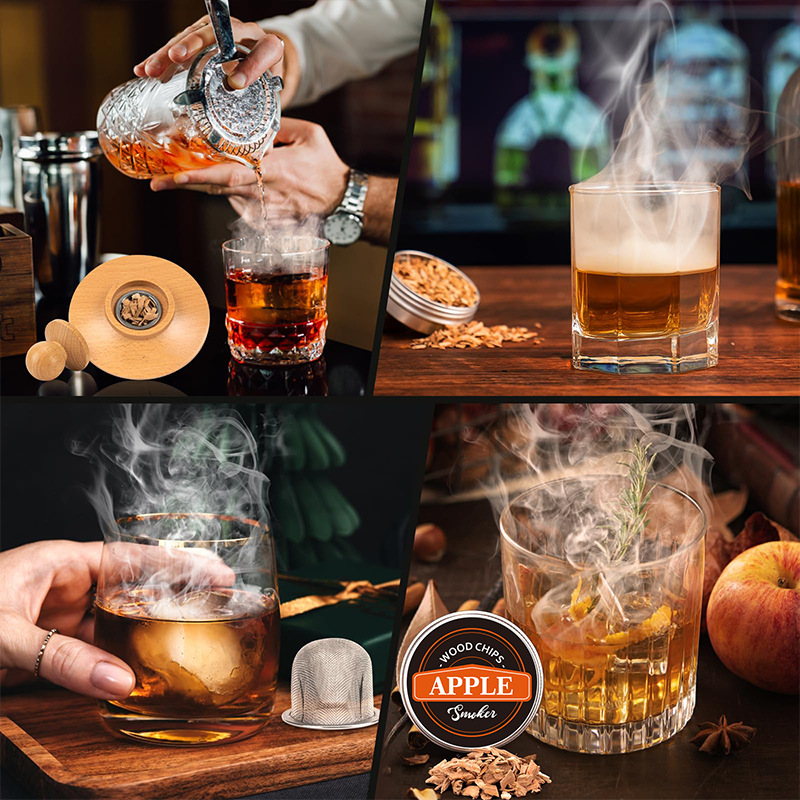 Whiskey Smoker Kit, 6 Flavors of Wood Chips