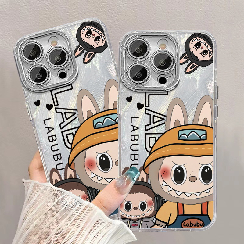 Cute cartoon labubu phone case for iPhone