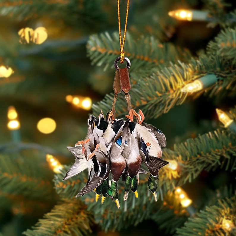 Custom Duck Hunting Christmas Ornament