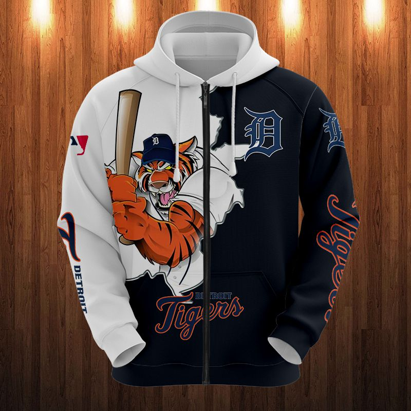 DETROIT TIGERS HOODIES 3D MASCOT DESIGN