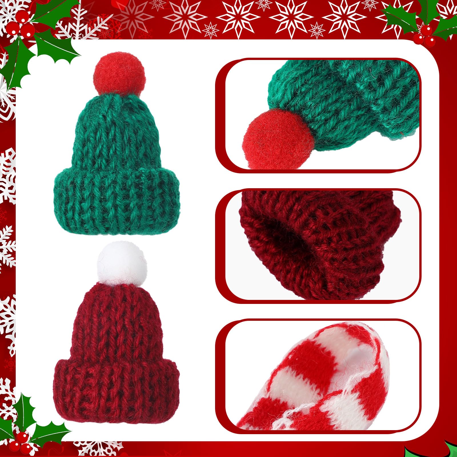 🔥Last Day 50% OFF🔥24/48/72/96 Pcs Mini Christmas Hats and Mini Scarf Set