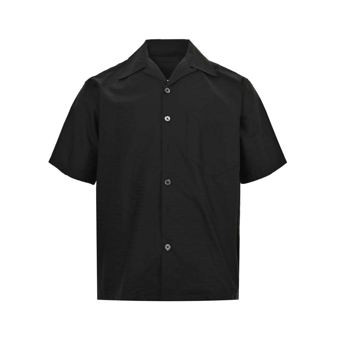 Prada 24ss short-sleeved jacquard shirt