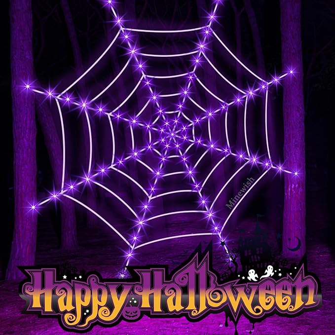 🔥On Sale🔥Halloween Decorations Spider Web Lights