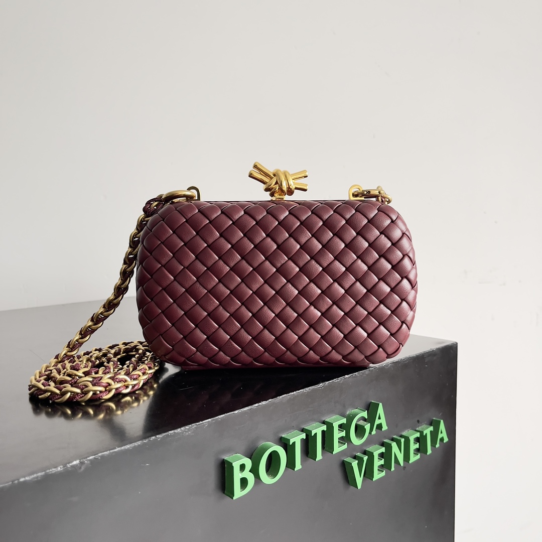 Bottega Veneta 24 Spring Fashion Braided Chain Evening Bag 776662