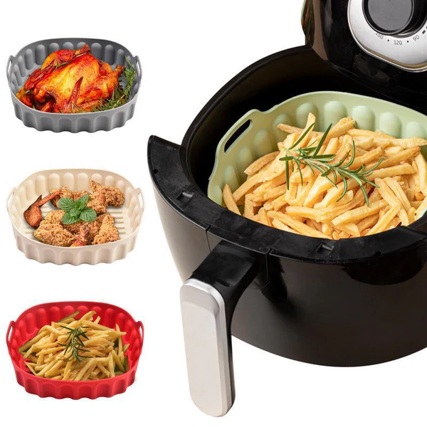 Air Fryer Silicone Baking Tray 2.0- 🔥2 Pcs (1 Pack-Random Color）