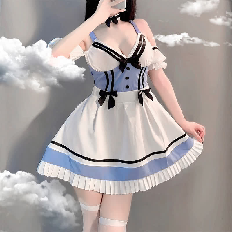 Cosplay Maid Lingerie Stockings Set