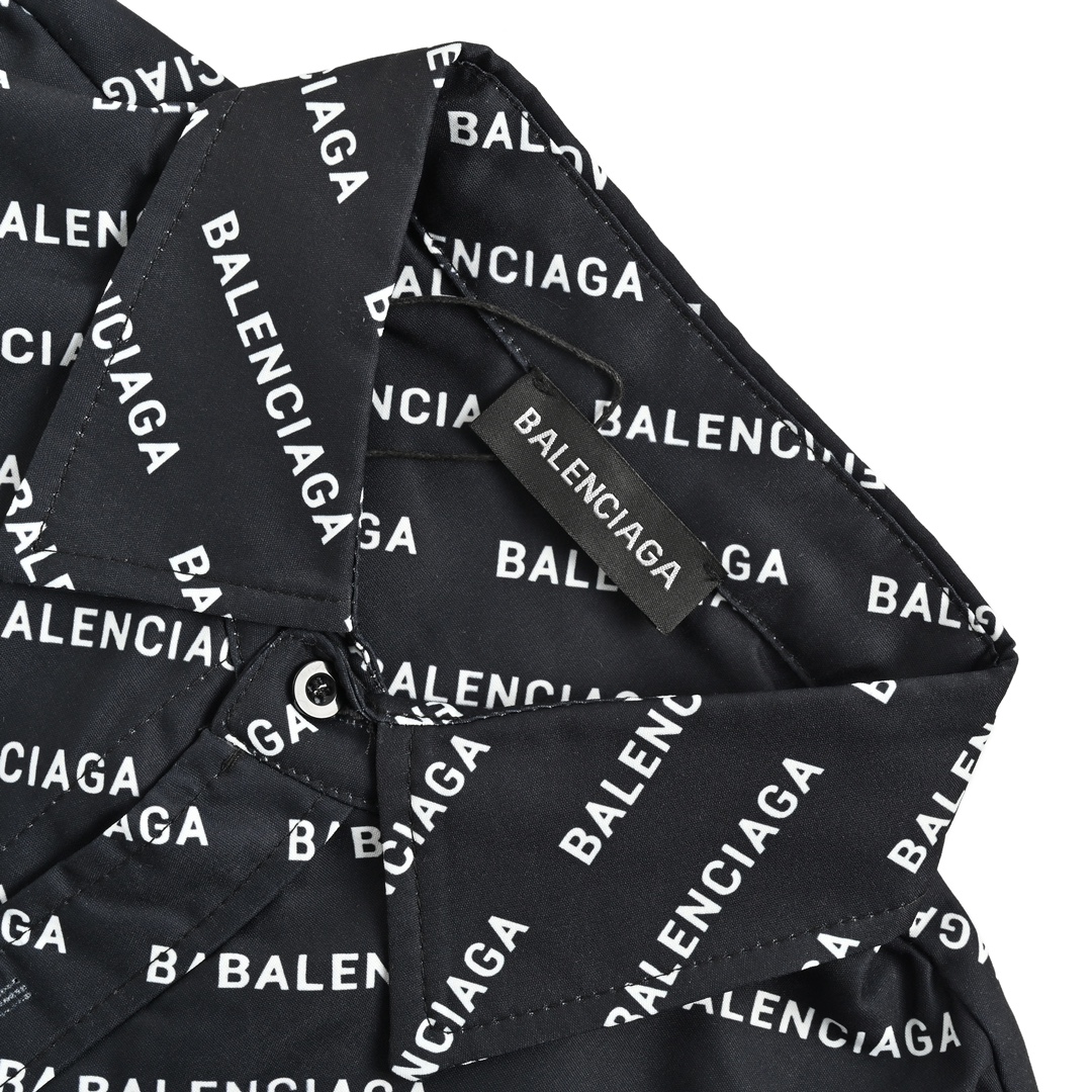 Balenciaga 24ss full print barrage short sleeve shirt