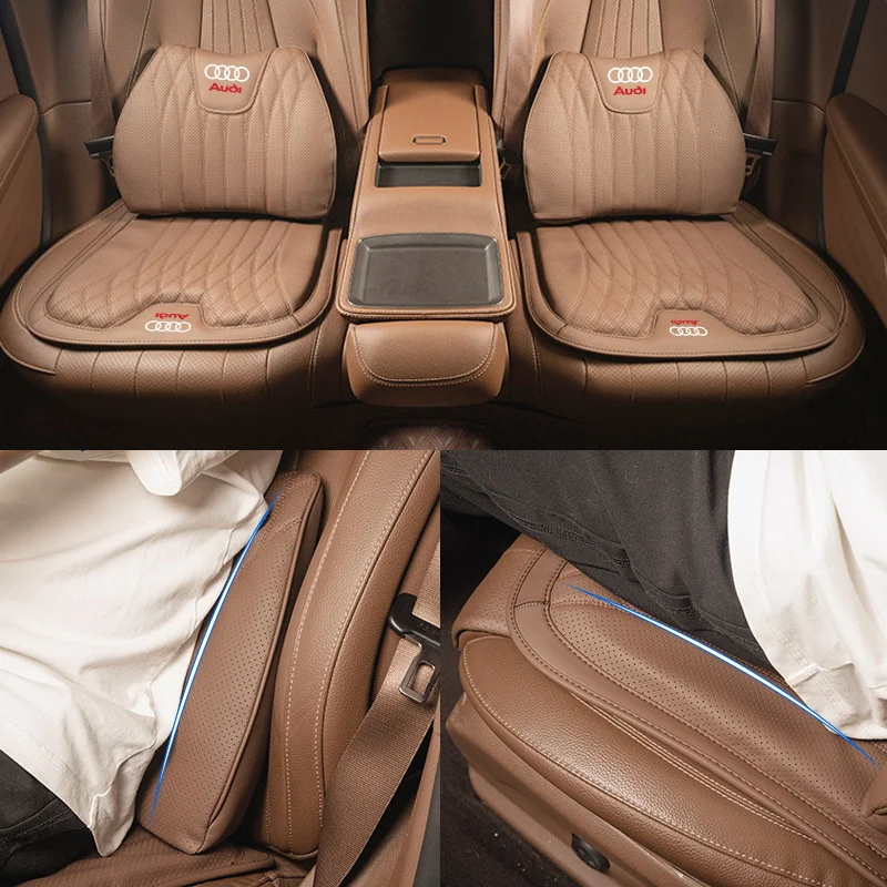 Napa Leather Car Seat Cushion Lumbar Seat Cushion