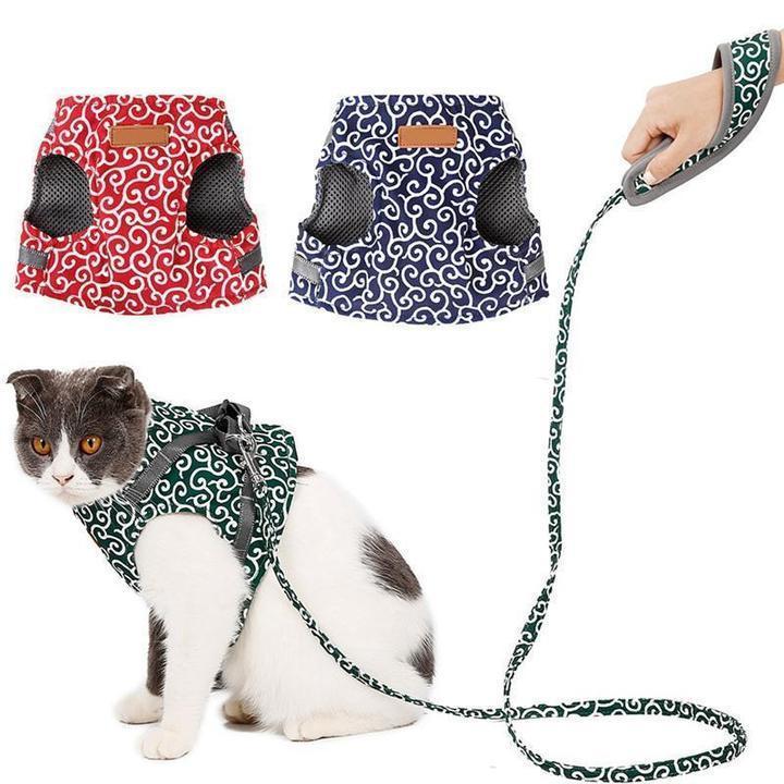 (🎁CHRISTMAS PRE SALE - 48% OFF)CAT VEST HARNESS AND LEASH SET TO OUTDOOR WALKING