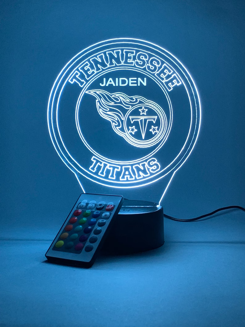 TENNESSEE TITANS 3D LAMP PERSONALIZED