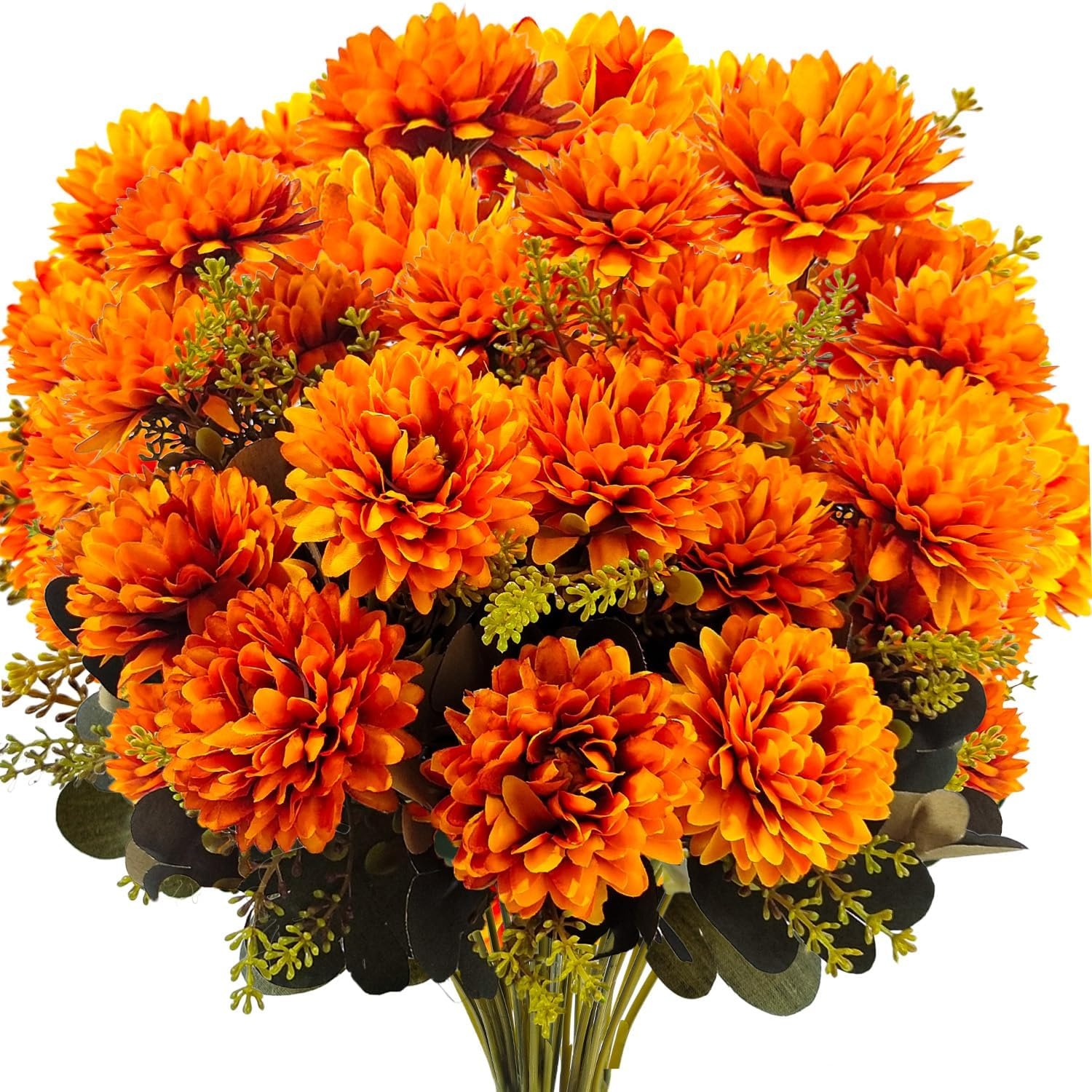 ✨Flash Sale✨9 Heads Fall Flowers Artificial Mums - UV resistant, Waterproof, Windproof