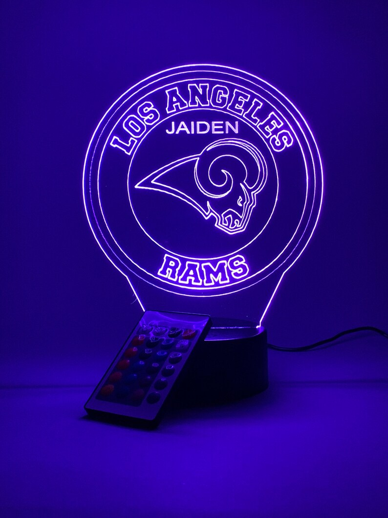 LOS ANGELES RAMS 3D LAMP PERSONALIZED